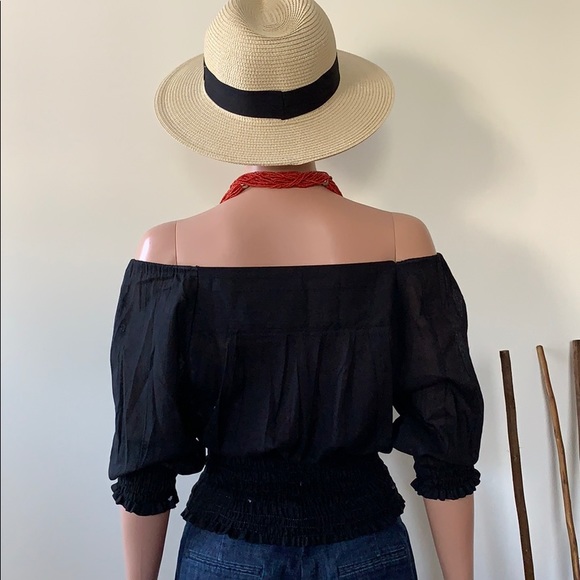 Boho Mexican top With san Antonino Silk Embroidery - Picture 6 of 8